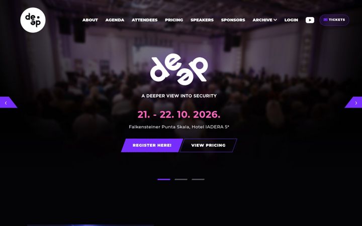 Screenshot of deep-conference.com