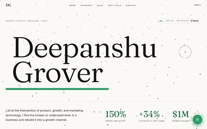 Screenshot of deepanshugrover.com
