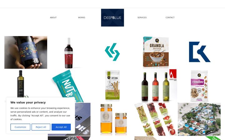 Screenshot of deepbluedesign.gr