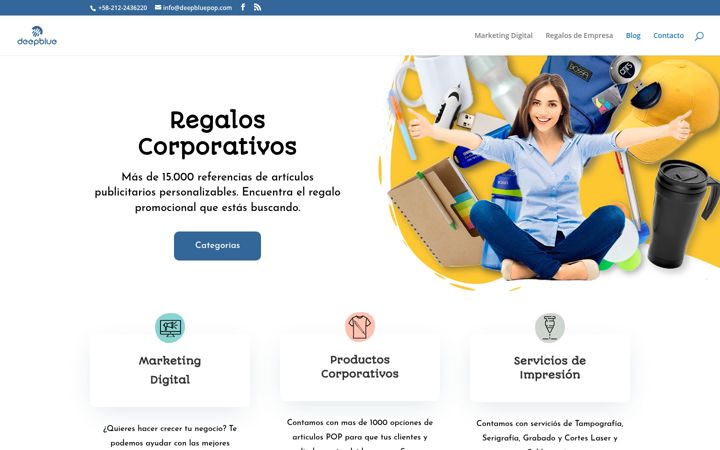 Screenshot of deepbluepop.com