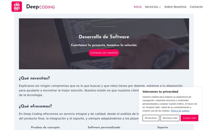 Screenshot of deepcoding.net