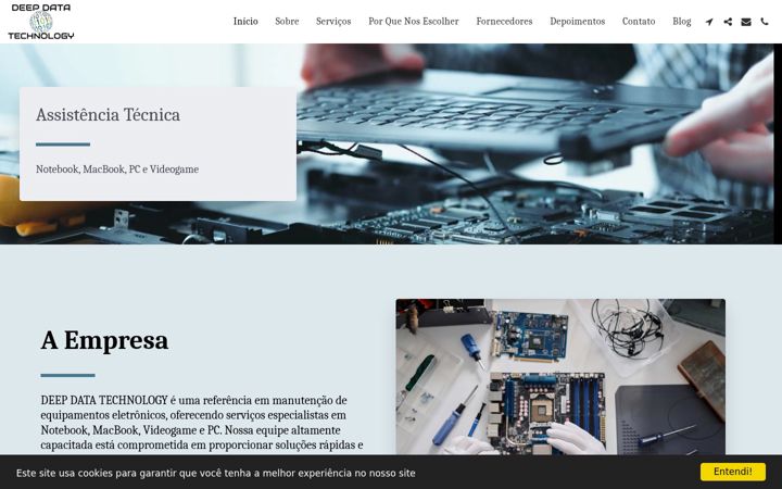 Screenshot stránky deepdatatechnology.com.br
