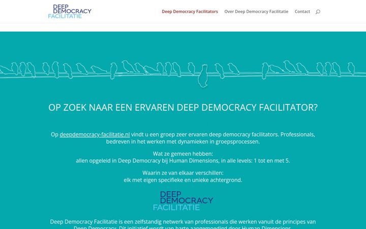 Screenshot stránky deepdemocracy-facilitatie.nl