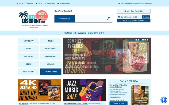 Screenshot of deepdiscountcd.com