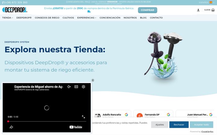 Screenshot di deepdrop.es