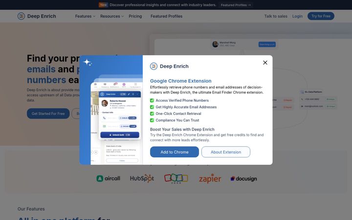 Screenshot of deepenrich.com