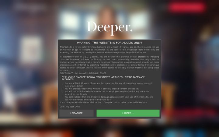 Screenshot of deeper.com