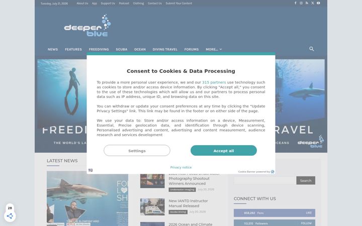 Screenshot of deeperblue.com