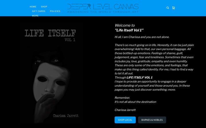 Screenshot του deeperlevelcanvas.square.site