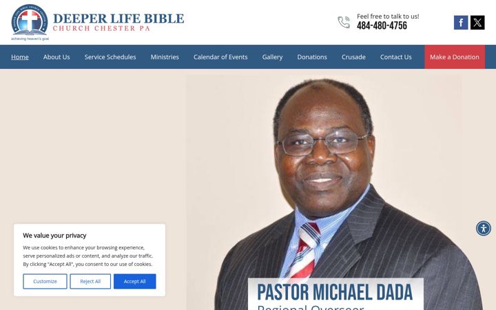 Screenshot di deeperlifechesterpa.org
