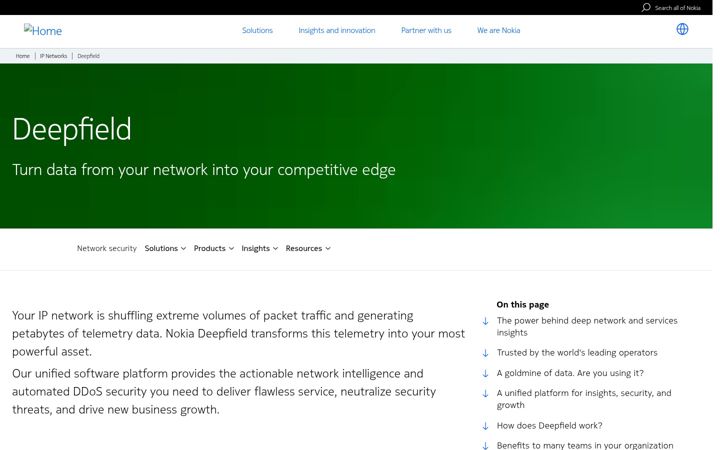 Screenshot of deepfield.net