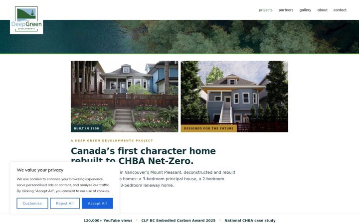 Screenshot of deepgreendevelopments.com