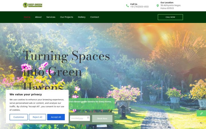Screenshot of deepgreennatural.com