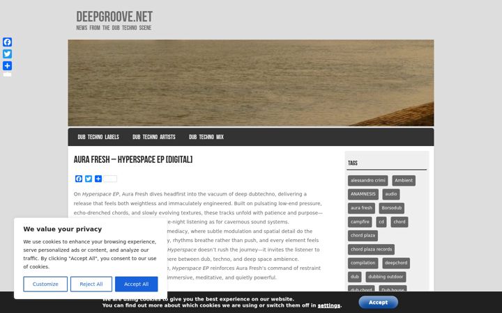 Ekrano kopija deepgroove.net