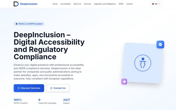 Screenshot of deepinclusion.eu