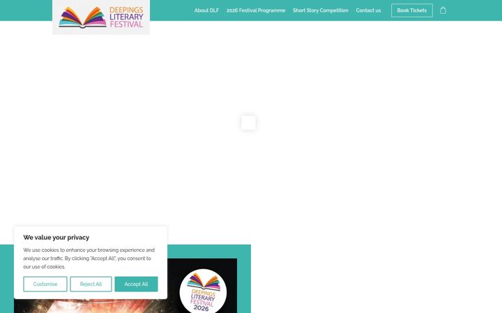 Screenshot of deepingsliteraryfestival.co.uk