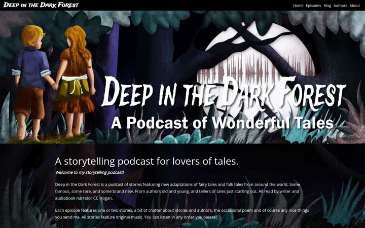 Screenshot of deepinthedarkforest.com