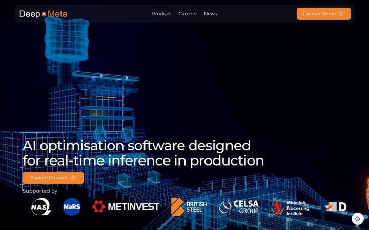 Екранна снимка на deepmeta.io