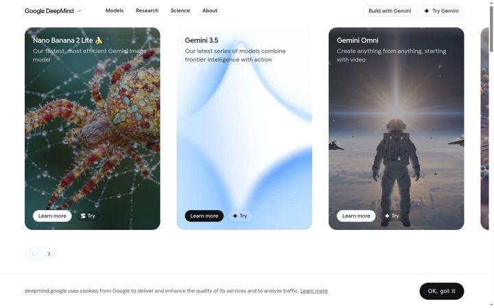 Screenshot of deepmind.google