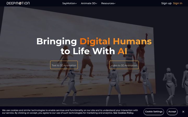 Screenshot di deepmotion.com
