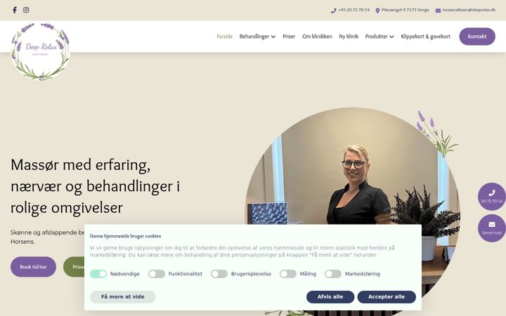 Screenshot of deeprelax.dk