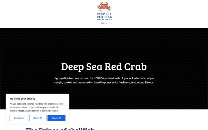 Screenshot of deepsearedcrab.com