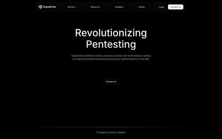 Screenshot of deepstrike.io