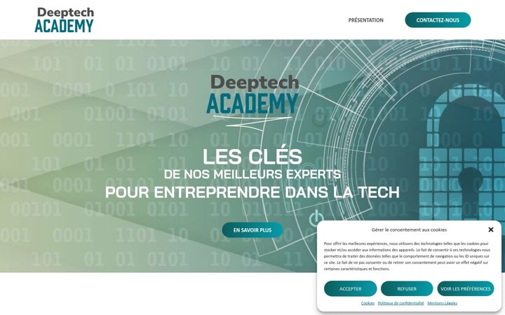 Screenshot of deeptech-academy.com