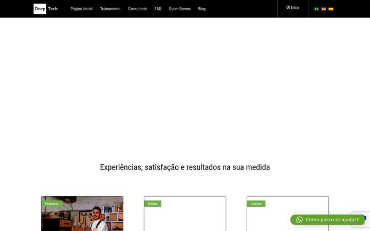 Screenshot stránky deeptech.com.br