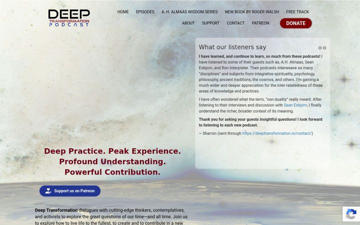 Екранна снимка на deeptransformation.io