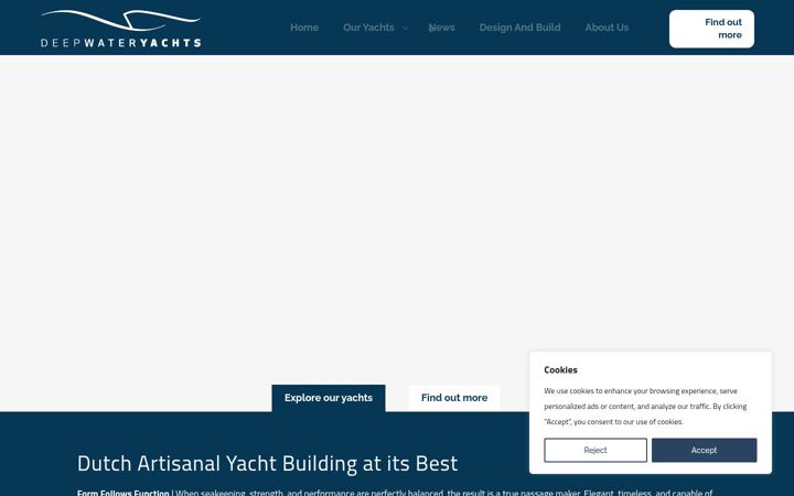 Screenshot of deepwateryachts.com