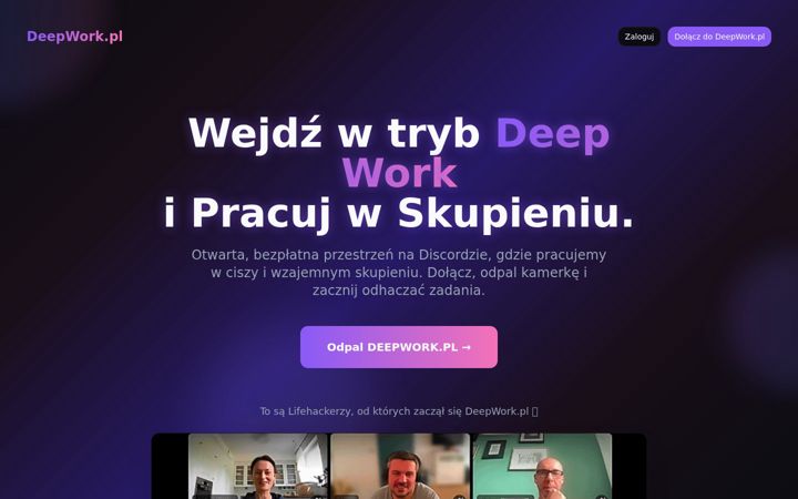 Screenshot di deepwork.pl
