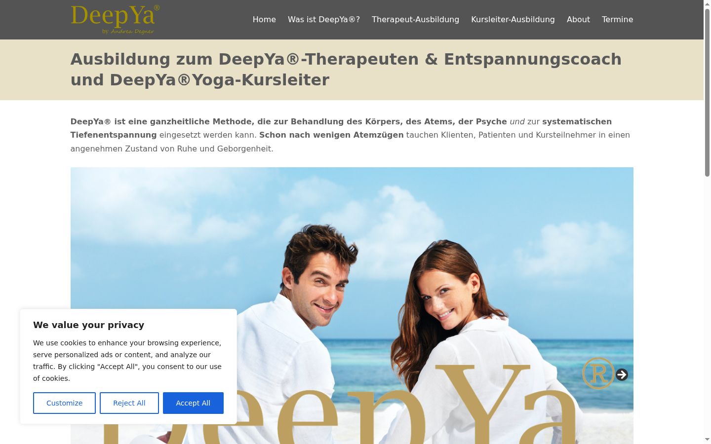 Sutikimo reklamjuostės, rodytos prieš bet kokią sąveiką, ekrano kopija