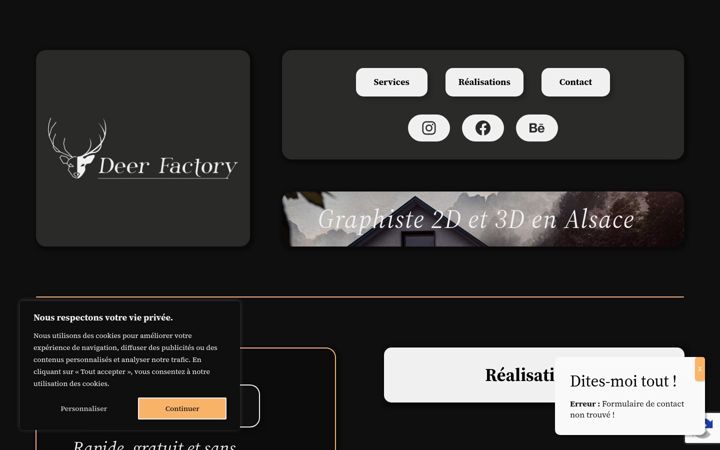 Screenshot of deerfactory.fr