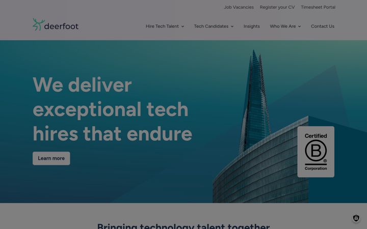 Screenshot of deerfoot.co.uk