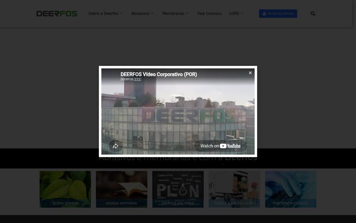 Screenshot stránky deerfos.com.br