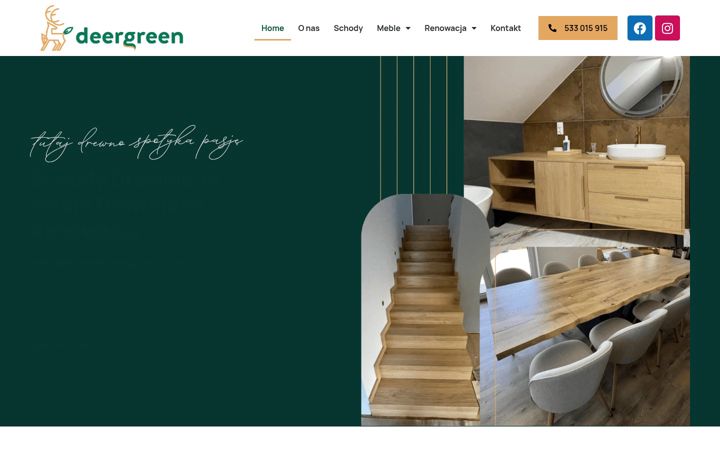 Ekraanipilt saidist deergreen.pl