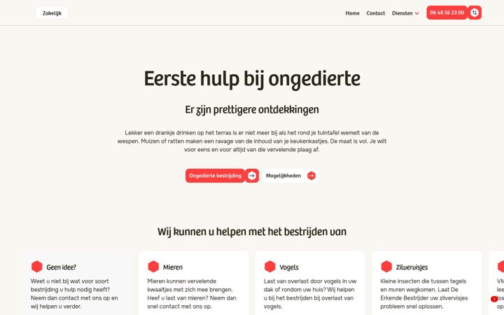 Captura de pantalla de deerkendebestrijder.nl