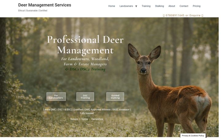 Screenshot of deermanagementservices.co.uk