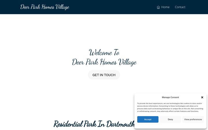 Screenshot of deerparkhomesvillage.co.uk