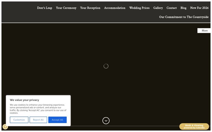 Screenshot of deersleapweddings.co.uk