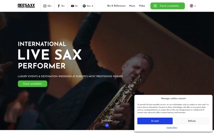 Screenshot of deesaxx.com