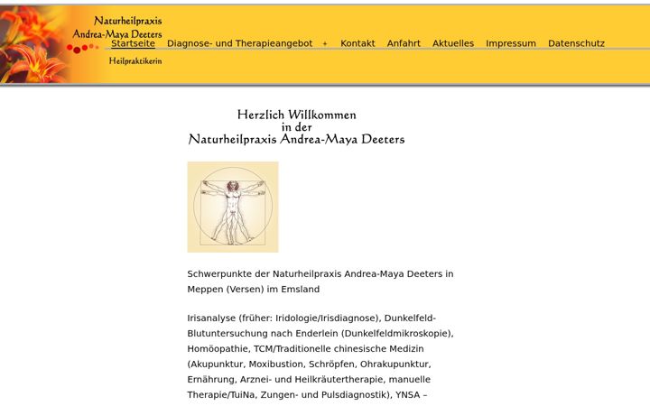 Screenshot of deeters-naturheilpraxis.de
