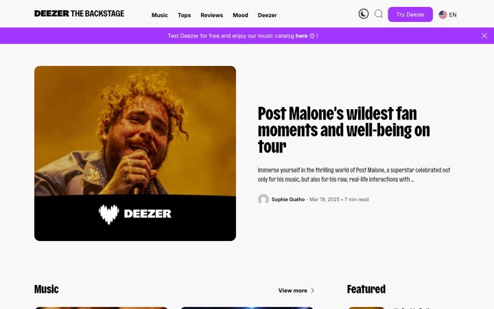 Screenshot of deezer-blog.com