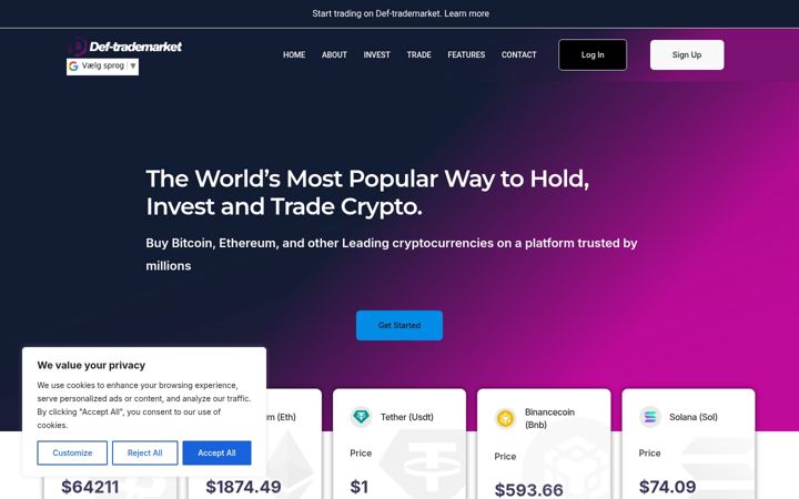 Screenshot of def-trademarket.com