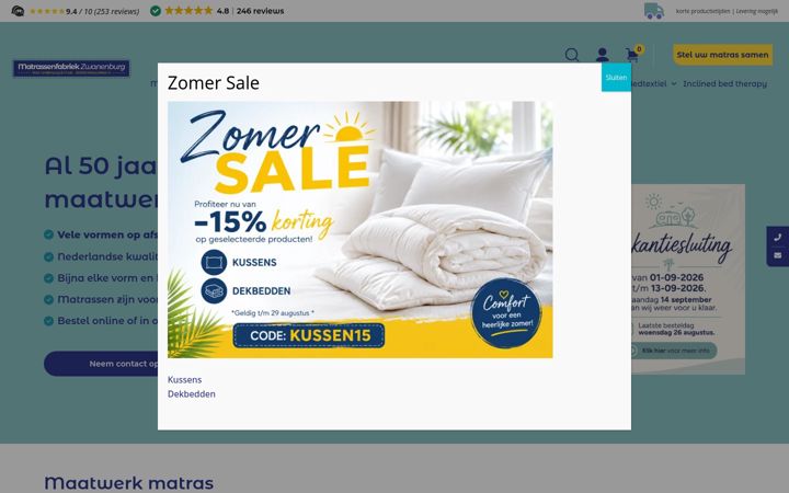Captura de pantalla de defabriekswinkel.nl
