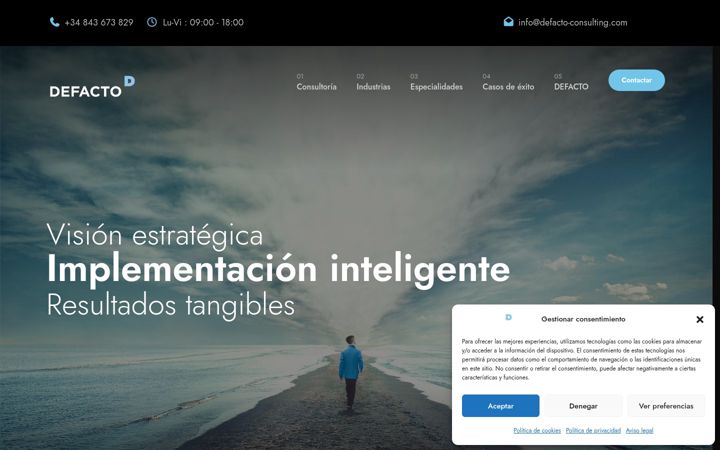 Screenshot of defacto-pr.com