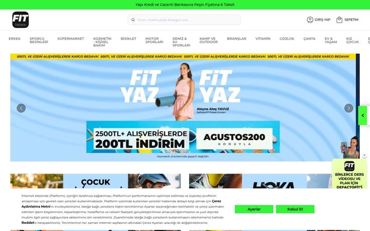 Screenshot of defactofit.com