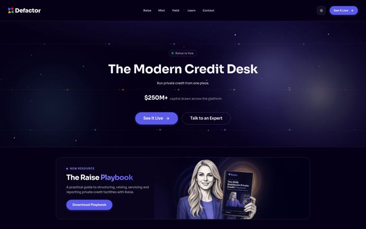 Screenshot of defactor.com