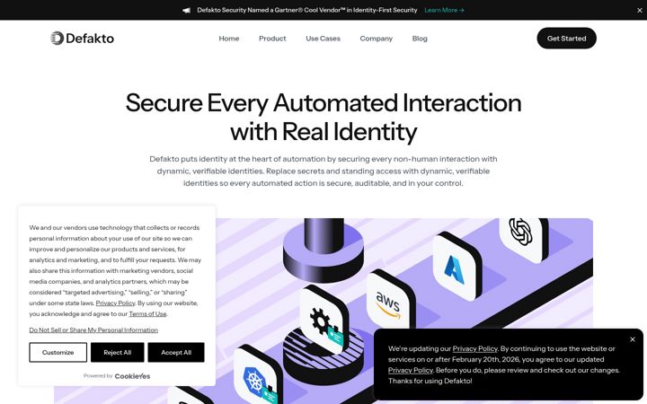 Screenshot of defakto.security